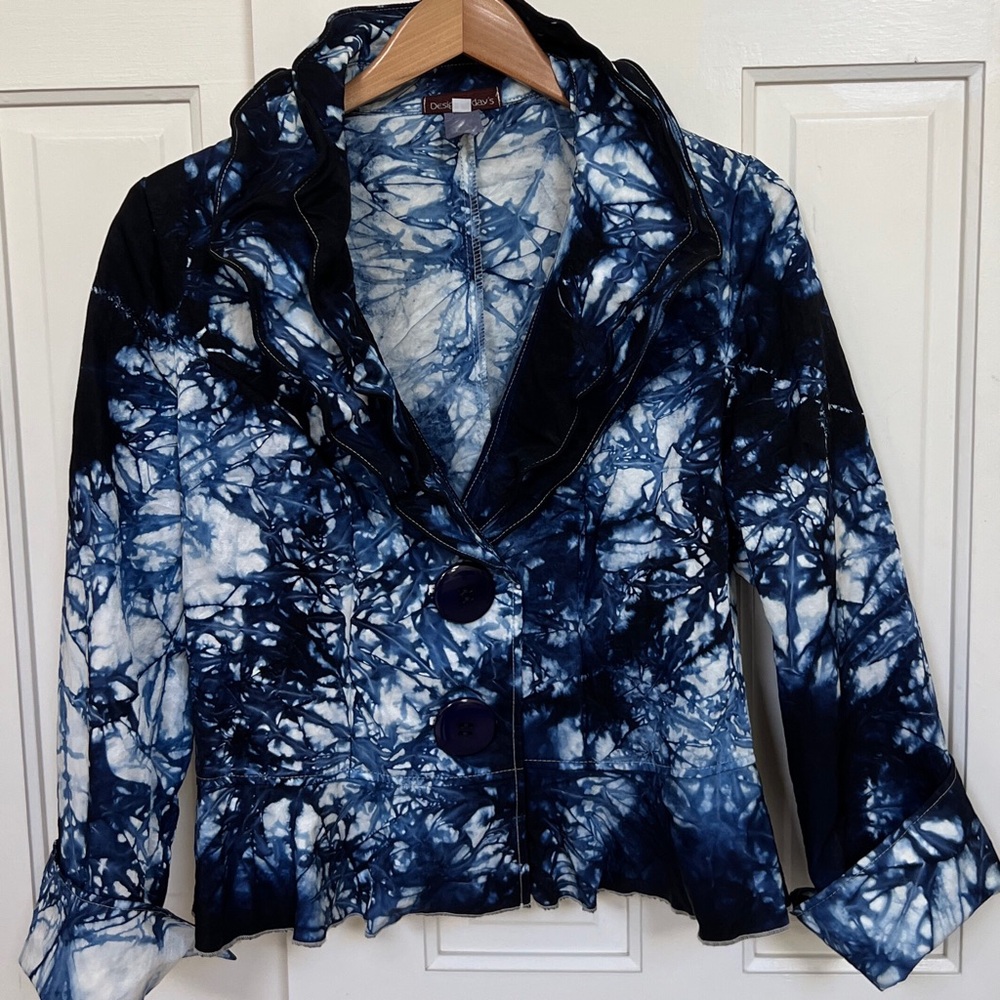 Tie-Dye Button-Up Jacket